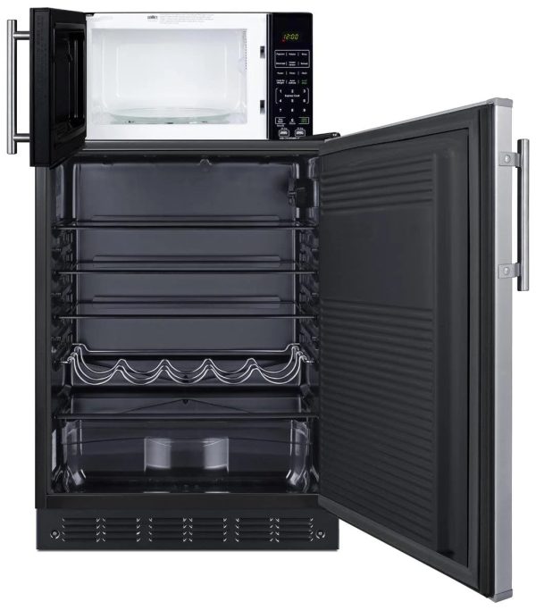 Summit MRF708BLSSA Microwave & Refrigerator Combination with Allocator - Image 2