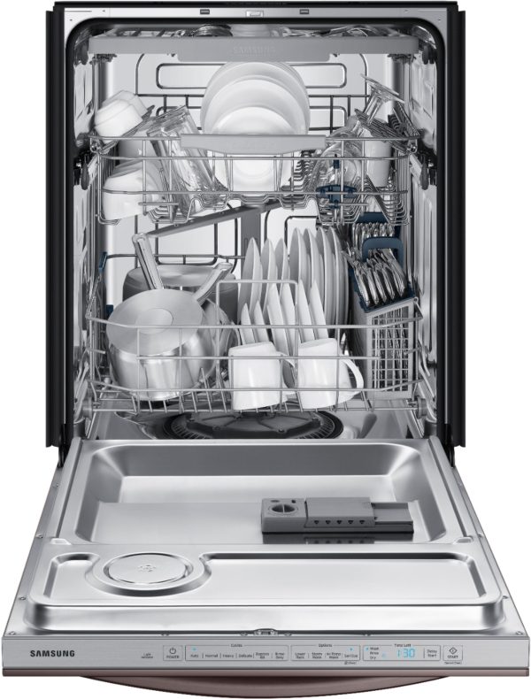 Samsung - StormWash 24" Top Control Built-In Dishwasher with AutoRelease Dry, 3rd Rack, 48 dBA - Tuscan stainless steel - Image 21