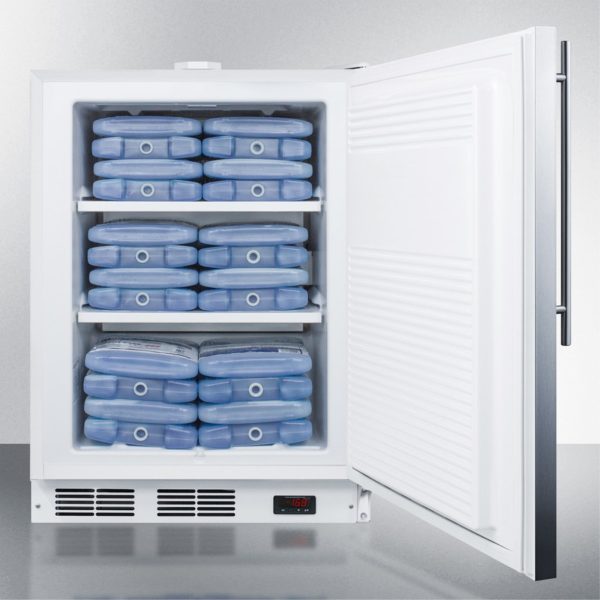 Accucold 3.1 cu. ft. Built-in Frost Free Freezer for Scientific Markets - Stainless Steel - Image 4