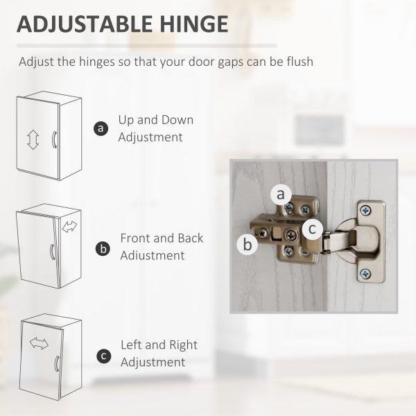 HOMCOM Kitchen Pantry, Freestanding Cupboard with Adjustable Shelves White - Image 5