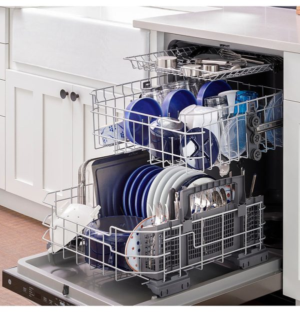 GE - Top Control Built-In Dishwasher with 3rd Rack, Dry Boost, 50 dBa - Slate - Image 5