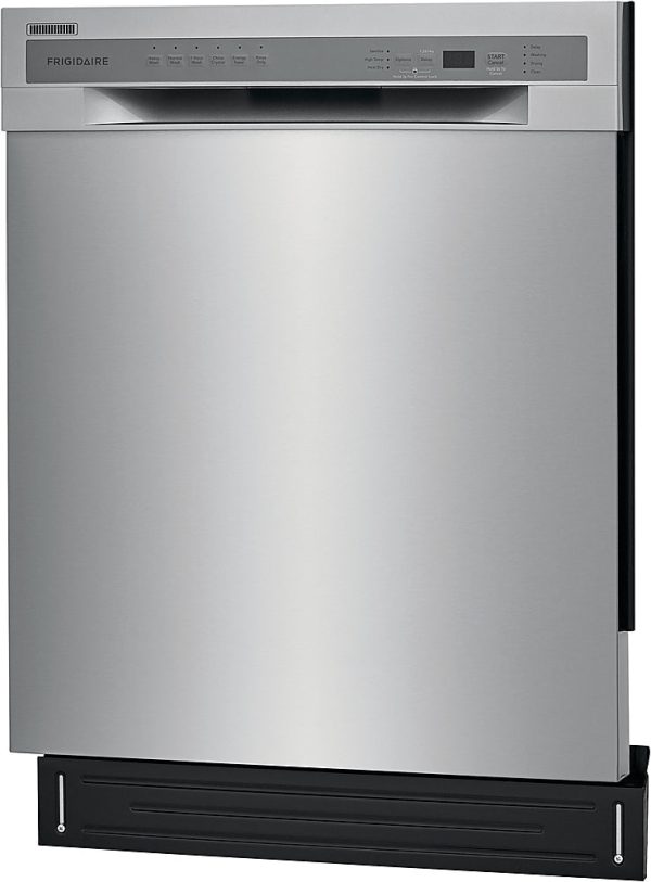 Frigidaire - 24" Compact Front Control Built-In Dishwasher with Stainless Steel Tub, 52 dBA - Stainless steel - Image 2