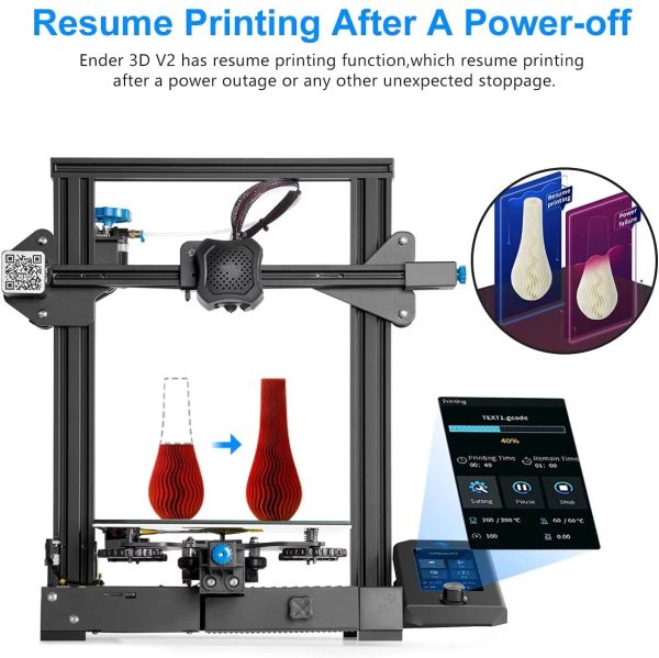 Creality Ender 3 V2 3D Printers, Official Upgraded FDM 3D Printer, Build Size 220x220x250mm - Image 4