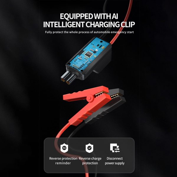 Ozmmyan Car Inflator Battery Jump 2-in-1 1000A Emergency Start Power Supply 12V Battery Pack Battery Booster Jump Box Portable Charger Jumper Cables LED Display Screen Car Accessories Clearance - Image 8