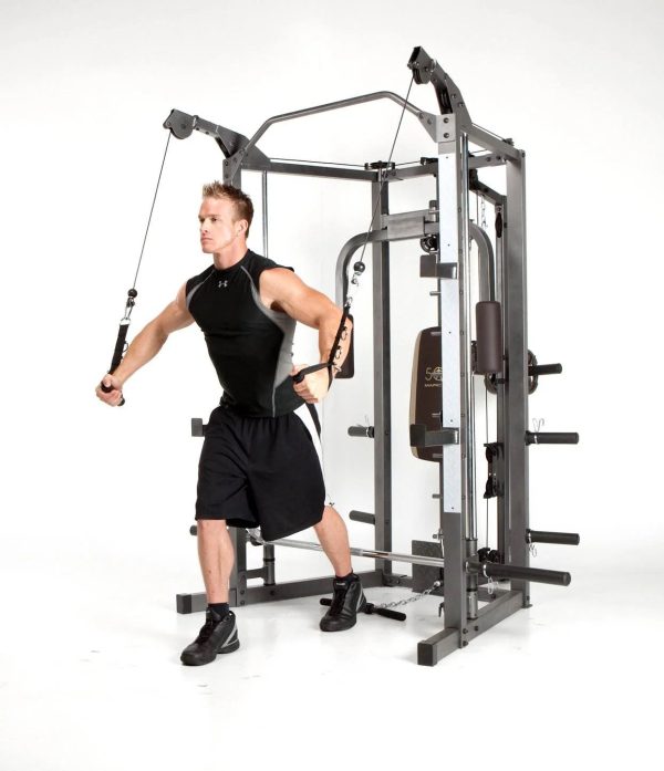 Marcy Combo Heavy Duty Full Body Home Exercise Gym Equipment, Gray/Brown - Image 10
