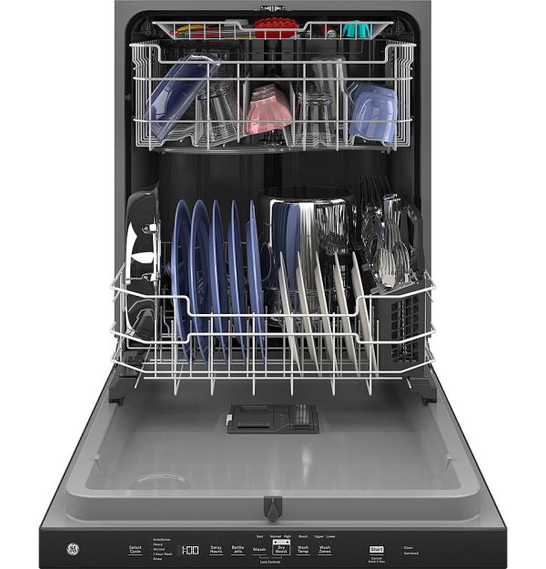 GE - Top Control Built-In Dishwasher with 3rd Rack, Dry Boost, 50 dBa - Slate - Image 2