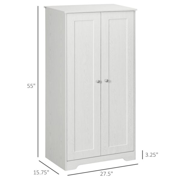 HOMCOM Kitchen Pantry, Freestanding Cupboard with Adjustable Shelves White - Image 7