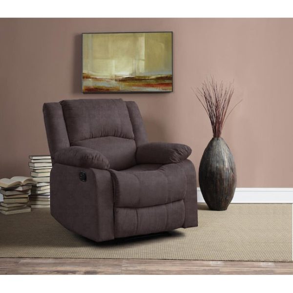 Relax A Lounger Chocolate Microfiber Recliner - Image 2