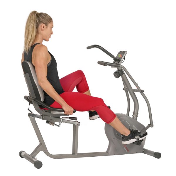 Sunny Health & Fitness Cross Trainer Magnetic Recumbent Bike with Arm Exercisers - SF-RB4936 - Image 8