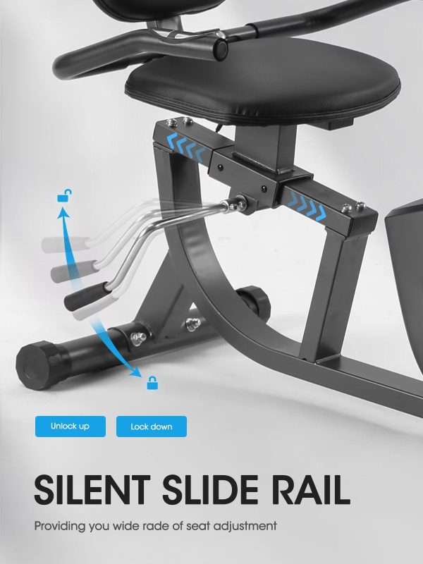 Recumbent Exercise Bike Indoor Stationary Exercise Bike for Home Use with Pluse Monitor/Tablet Holder - Image 9