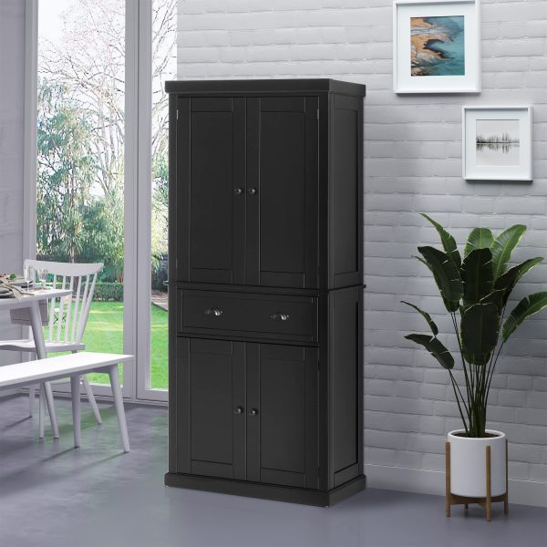 HOMCOM Traditional Freestanding Cupboard Colonial - Image 2