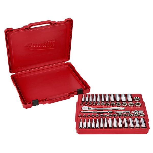 Milwaukee 48-22-9008 3/8 in. Drive 56pc Ratchet & Socket Set (SAE & Metric) - Image 4