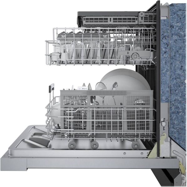 Bosch - 800 Series 24" Top Control Built-In Dishwasher with CrystalDry, Stainless Steel Tub, 3rd Rack, 42 dBa - Stainless steel - Image 7