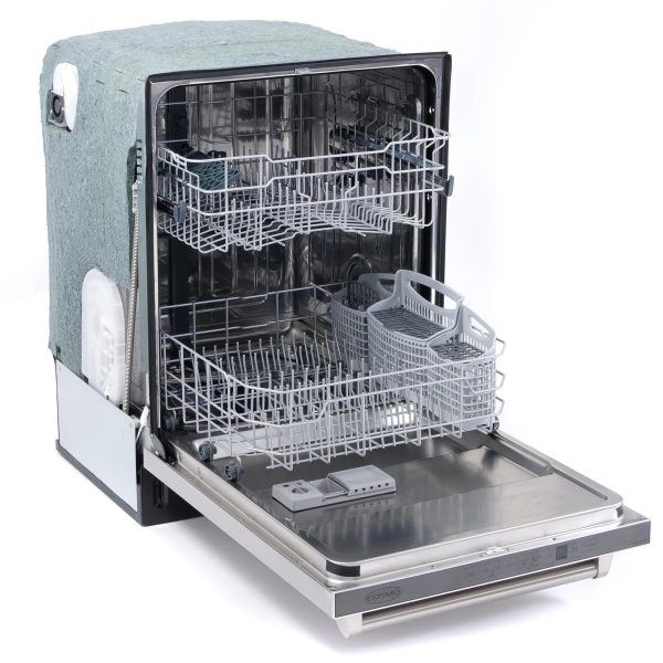 Cosmo 4 Piece Kitchen Appliance Packages with 30" Freestanding Electric Range 30" Wall Mount Hood 24" Built-in Integrated Dishwasher & French Door Refrigerator Kitchen Appliance Bundles - Image 2