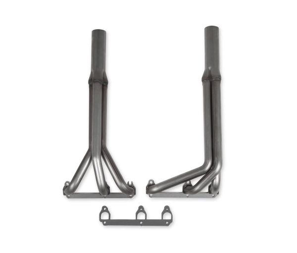 Flowtech 11587FLT Upright Headers 1-1/2" Primary, 20" Long, 27" tall, 2-1/2" x 10" Collector - 409SS Natural Finish