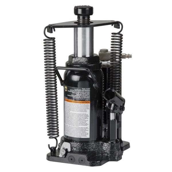 Omega 18126C Black Hydraulic Bottle Jack with Return Springs, 12 Ton Capacity - Image 3