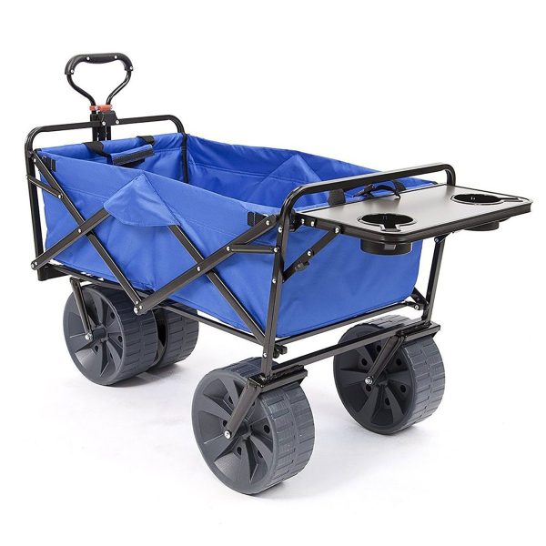 Mac Sports Collapsible Heavy Duty All Terrain Beach Utility Wagon with Table - Image 6