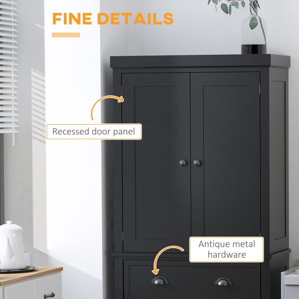 HOMCOM Traditional Freestanding Cupboard Colonial - Image 7