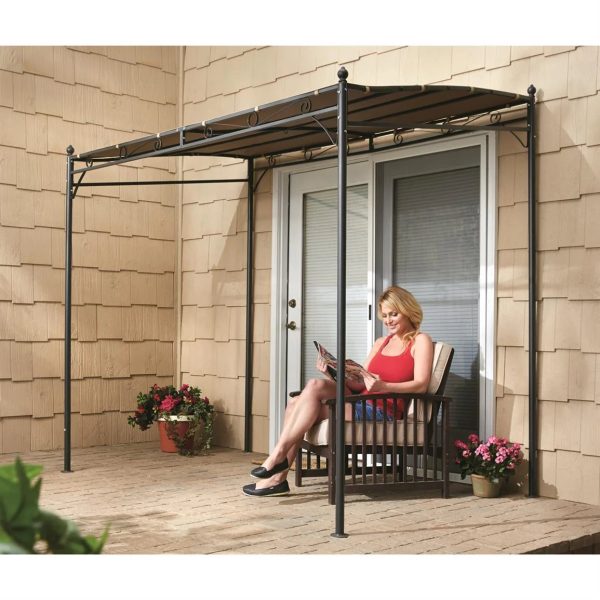 Guide Gear Small Gazebo 5' x 8' Canopy Tent Instant Shelter Outdoor Sun Shade for Patio, Backyard, Garden, BBQ Grill, Tan - Image 3