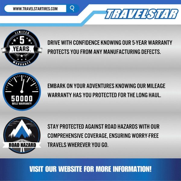 Travelstar UN106 All Season 205/75R15 97S Passenger Tire 205/75/15,White Wall 18mm(Tire Only) - Image 3