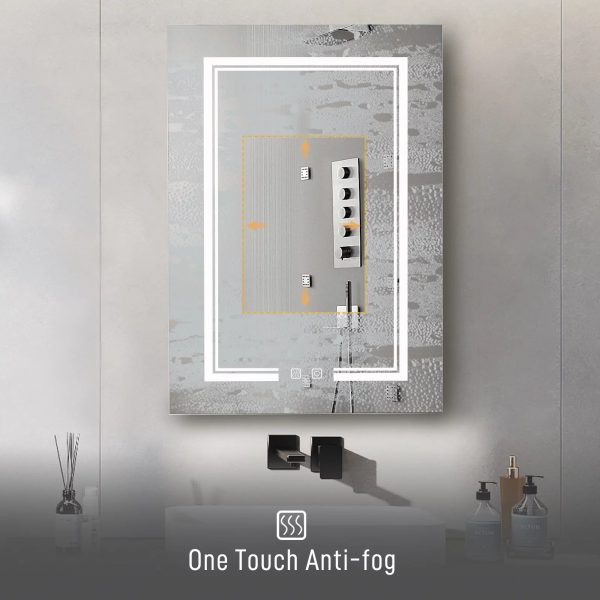 LED Bathroom Wall Cabinet with Single Door and Mirror, White Finish - Storage, Illumination, Space-saving - Ideal for Small Bathrooms - Image 7