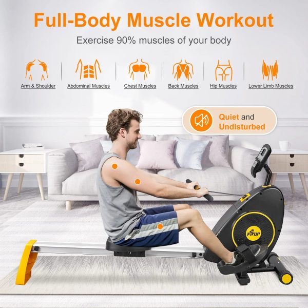 FISUP Rowing Machine with 8 Level Adjustable Magnetic Resistance Indoor Rower Machines for Home Fitness Cardio Workout - Image 4