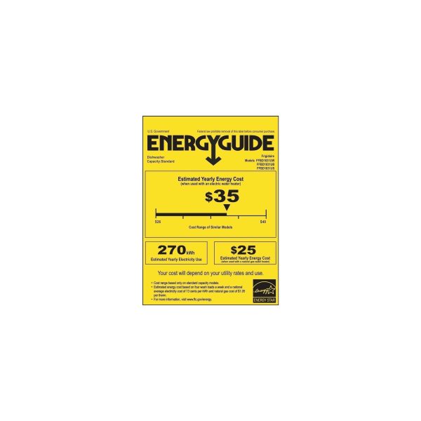 Frigidaire - 18" Front Control Built-In Dishwasher with Stainless Steel Tub - Stainless steel - Image 16