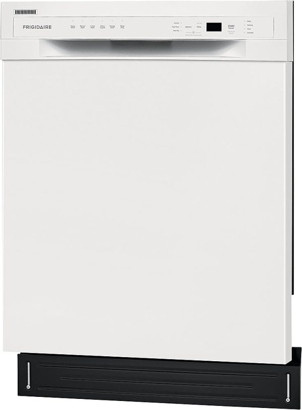 Frigidaire - 24" Compact Front Control Built-In Dishwasher with Stainless Steel Tub, 52 dBA - White - Image 2