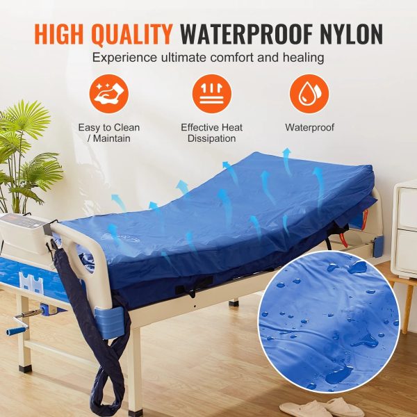 SKYSHALO Alternating Pressure Mattress, Dual-Layer Low Air Loss Hospital Replacement Mattress, Medical Bed Topper for Pressure Ulcers and Bed Sores - Variable, Inflatable Pressure Pump System - Image 6