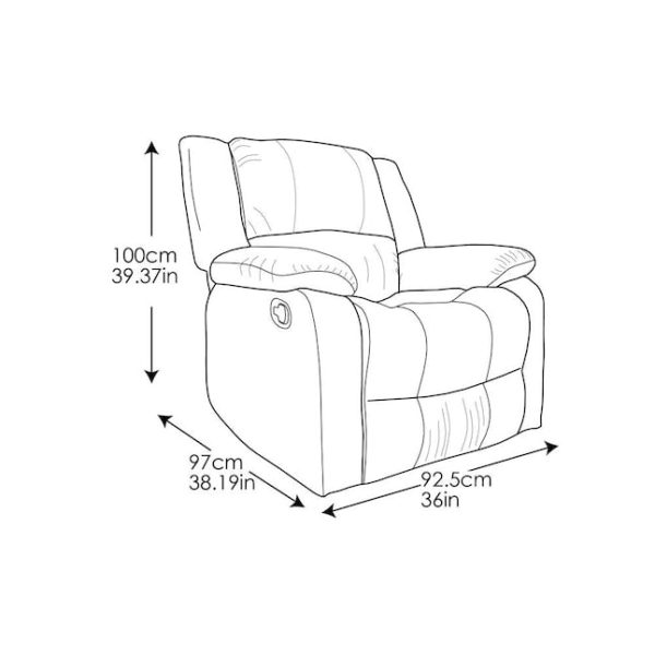 Relax A Lounger Chocolate Microfiber Recliner - Image 9