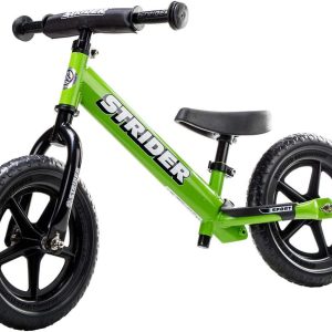 Strider - 12 Sport Kids Balance Bike�� No Pedal Training Bicycle�� Lightweight Frame�� Flat-Free Tires�� For Toddlers and Children Ages 18 Months to 5 Years Old (Green)