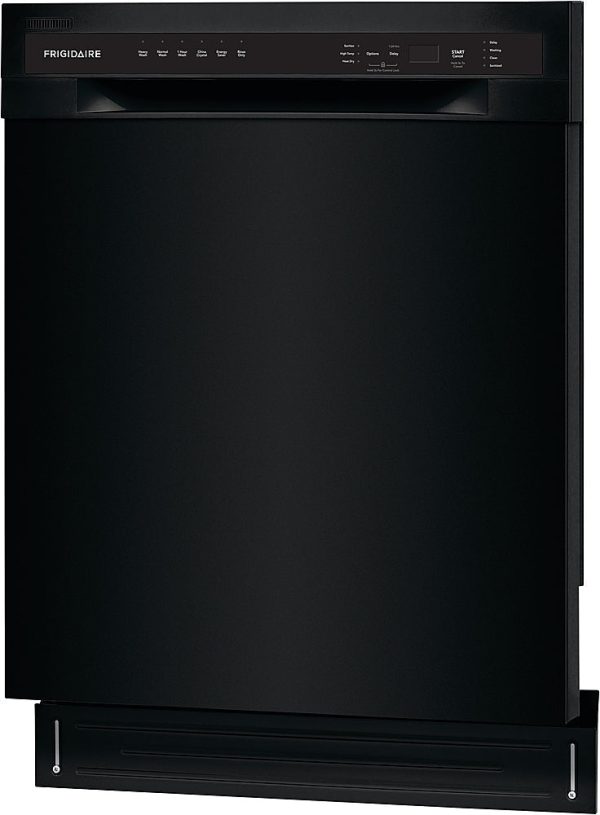 Frigidaire - 24" Compact Front Control Built-In Dishwasher with Stainless Steel Tub, 52 dBA - Black - Image 2
