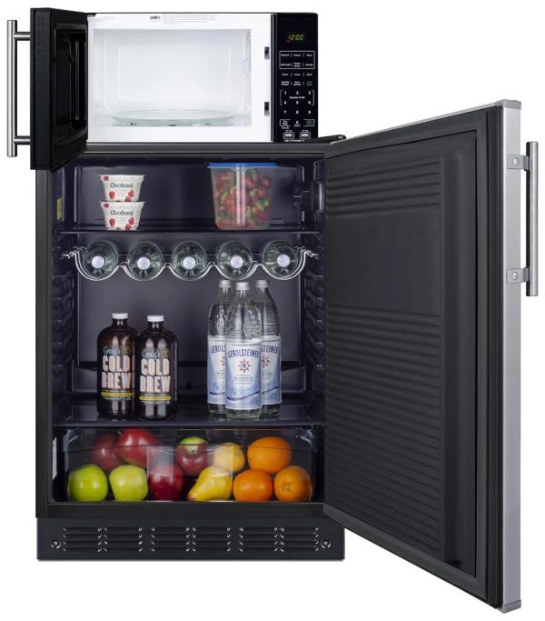 Summit MRF708BLSSA Microwave & Refrigerator Combination with Allocator - Image 4