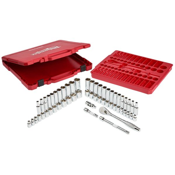 Milwaukee 48-22-9008 3/8 in. Drive 56pc Ratchet & Socket Set (SAE & Metric) - Image 3