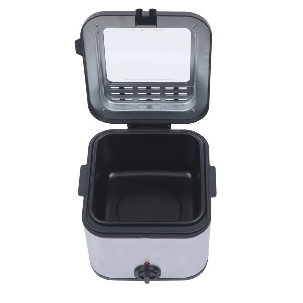 DENEST 1KW Stainless Steel Electric Deep Fryer w/Basket, Adjustable Control Temperature - Image 4