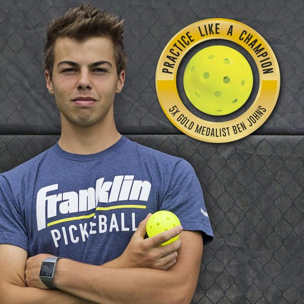 Franklin Sports Outdoor Pickleballs X40 Optic Yellow Balls 100 Pack - Image 7