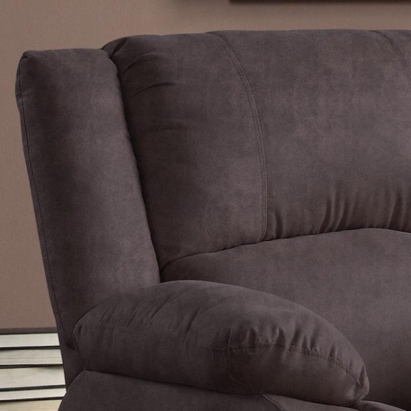 Relax A Lounger Chocolate Microfiber Recliner - Image 7