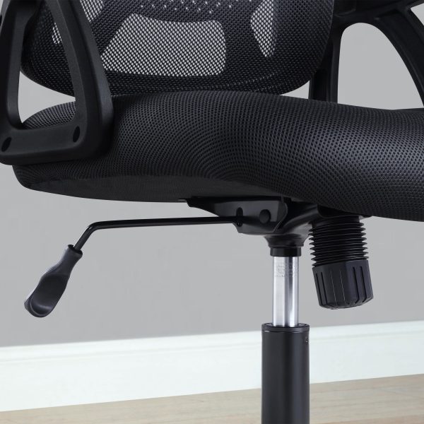 Mainstays Ergonomic Office Chair with Adjustable Headrest, Black Fabric, 275lb capacity - Image 9