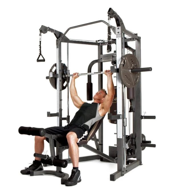 Marcy Combo Heavy Duty Full Body Home Exercise Gym Equipment, Gray/Brown - Image 3