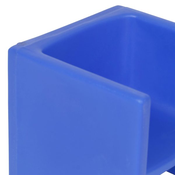 Children's Factory Indoor Outdoor Kids Cube Chair For Classroom & Playroom, Blue - Image 4