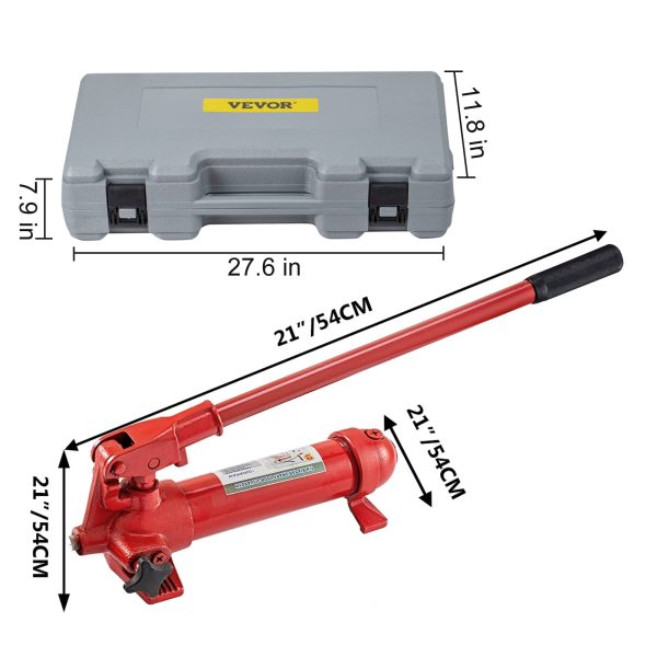 VEVOR 6 Ton Porta Power Kit 2M Hydraulic Car Jack Ram 4.72 inch Lifting Height Autobody Frame Repair Power Tools for Loadhandler Truck Bed Unloader Farm and Hydraulic Equipment Construction - Image 2