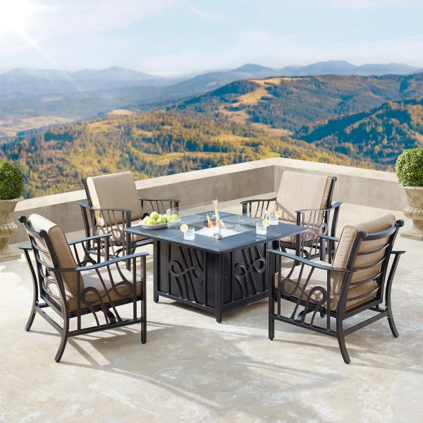 Aluminum Deep Seating Rocking Club Chairs in Antique Copper (set of 4) - Image 2