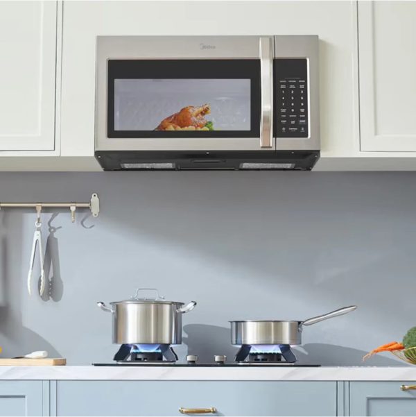 Midea 1.7 Cu. Ft. Stainless Steel Over-the-Range Microwave - Image 2