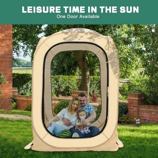 Lilypelle 4.3' x 4.3' Instant Screen House, Portable Screen Room,Canopy Pop-Up Screen Tentwith Carry Bag for Patio, Backyard, Deck & Outdoor Activities - Image 10