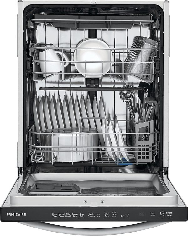 Frigidaire - 24" Top Control Built-In Dishwasher with Stainless Steel Tub, 3rd Rack, 49 dBA - Stainless steel - Image 7