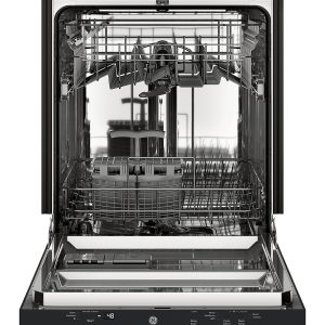 GE - 24" Top Control Built-In Dishwasher with Autosense Cycle, Piranha Food Disposer; 51 dBA - Black