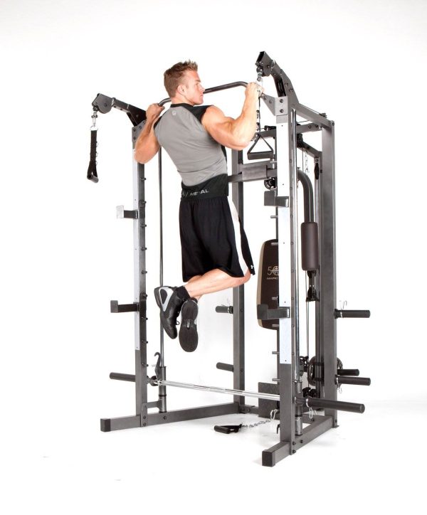 Marcy Combo Heavy Duty Full Body Home Exercise Gym Equipment, Gray/Brown - Image 11