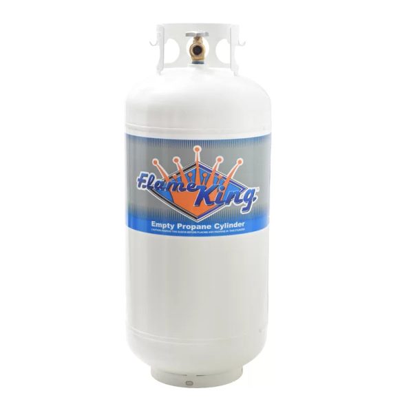 Flame King YSN401 40 lbs. Empty Propane Cylinder with Overfill Protection Device Valve - Image 3
