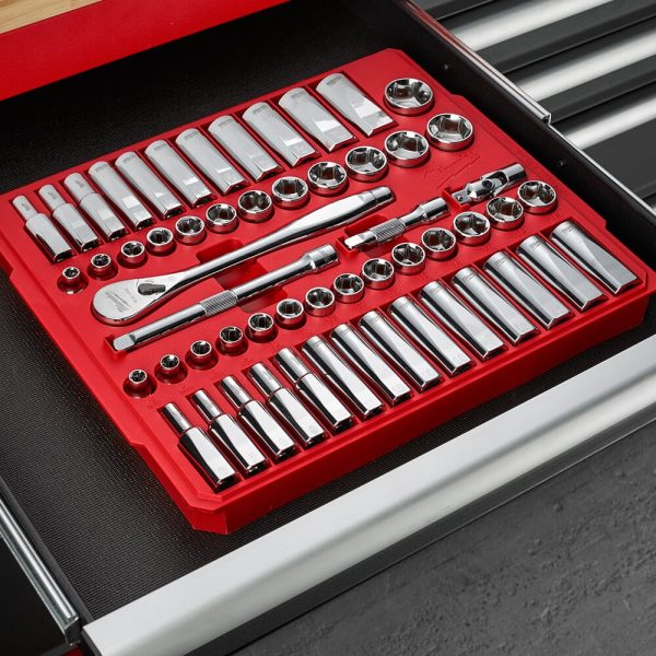 Milwaukee 48-22-9008 3/8 in. Drive 56pc Ratchet & Socket Set (SAE & Metric) - Image 5