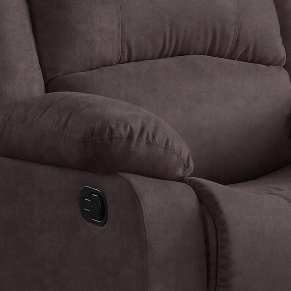 Relax A Lounger Chocolate Microfiber Recliner - Image 8